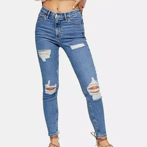 Topshop super ripped Jamie jeans sz 32x32